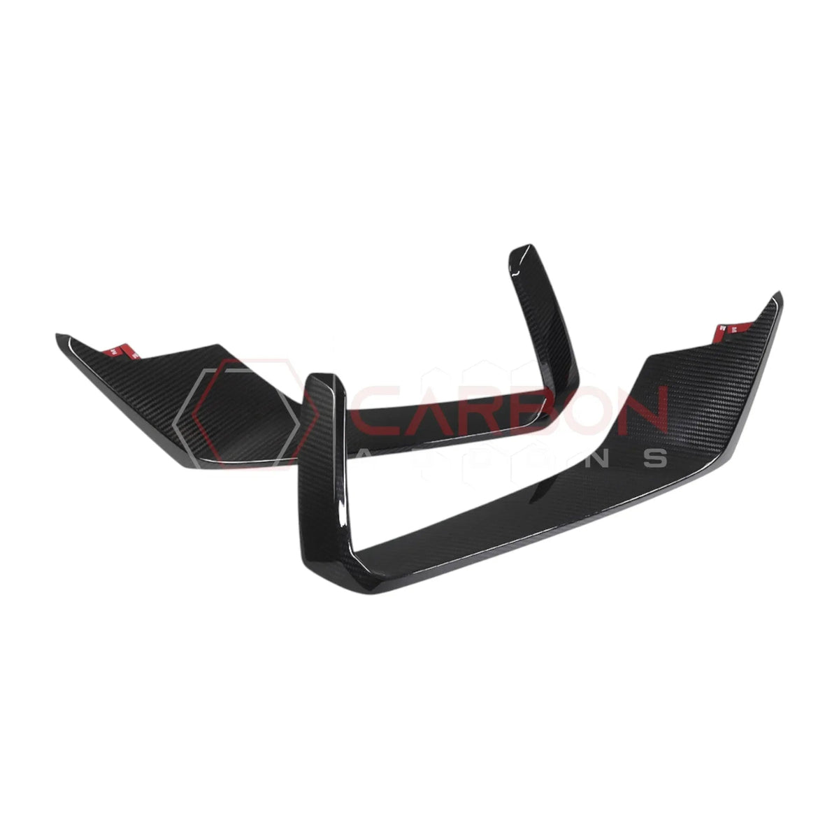 Real Carbon Fiber Lower Fog Light Trim Covers for 2024+ Ford Mustang Dark Horse
