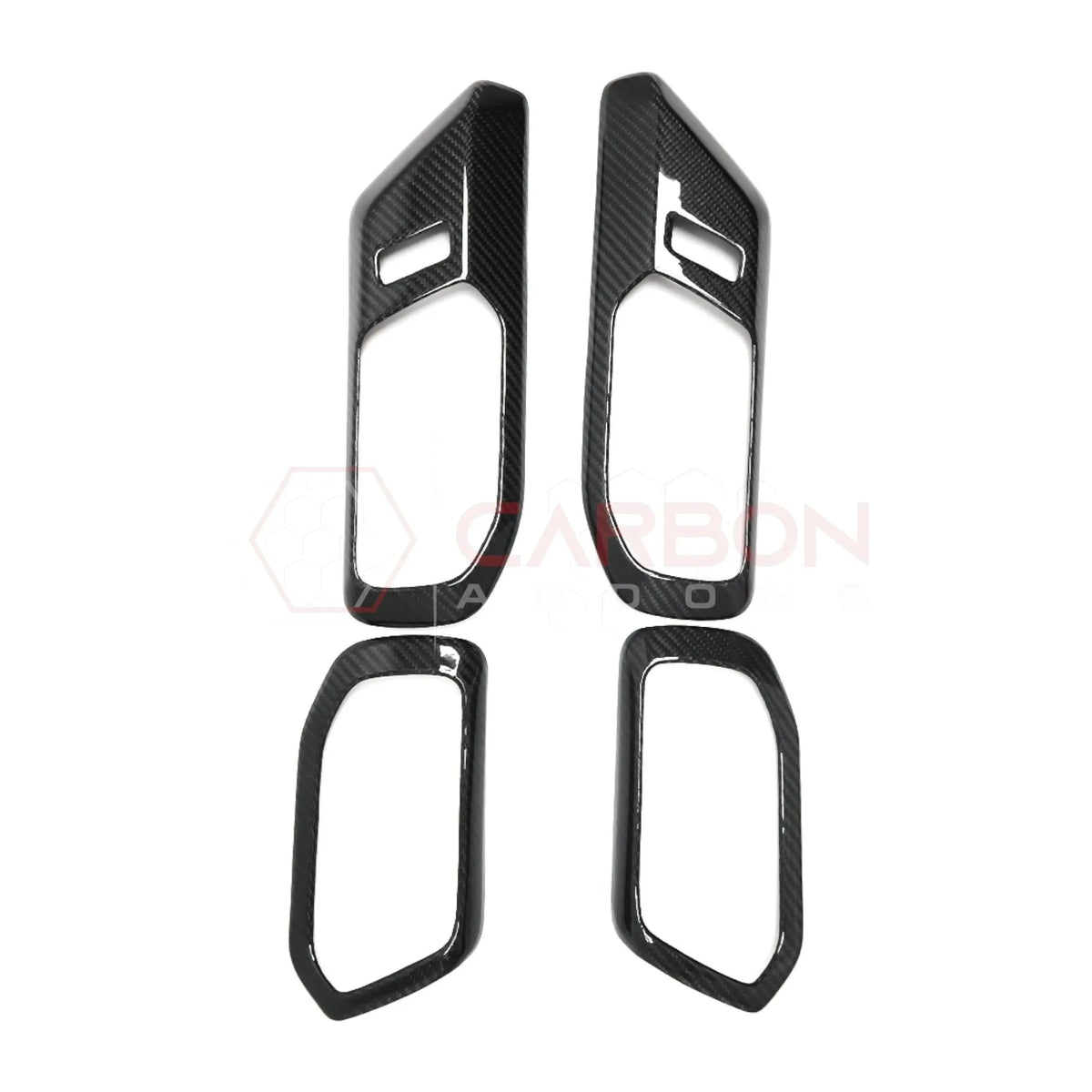 Real Carbon Fiber Interior Door Handle Trim Covers For 2021+ Ford Bronco