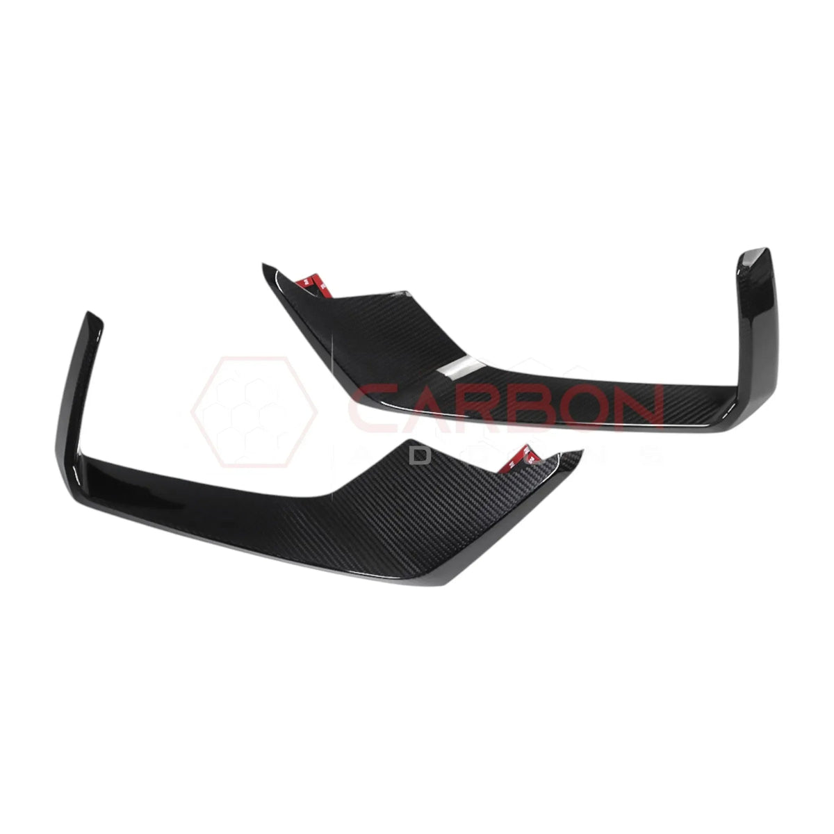Real Carbon Fiber Lower Fog Light Trim Covers for 2024+ Ford Mustang Dark Horse