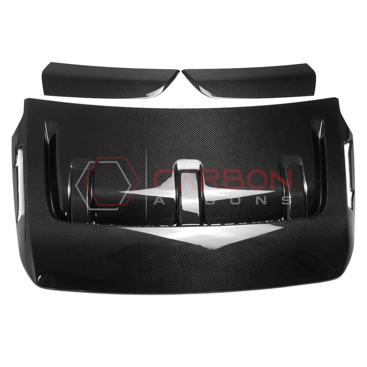 Real Carbon Fiber Hood Vent Cover for 2021+ Ford F150 Raptor (V6)