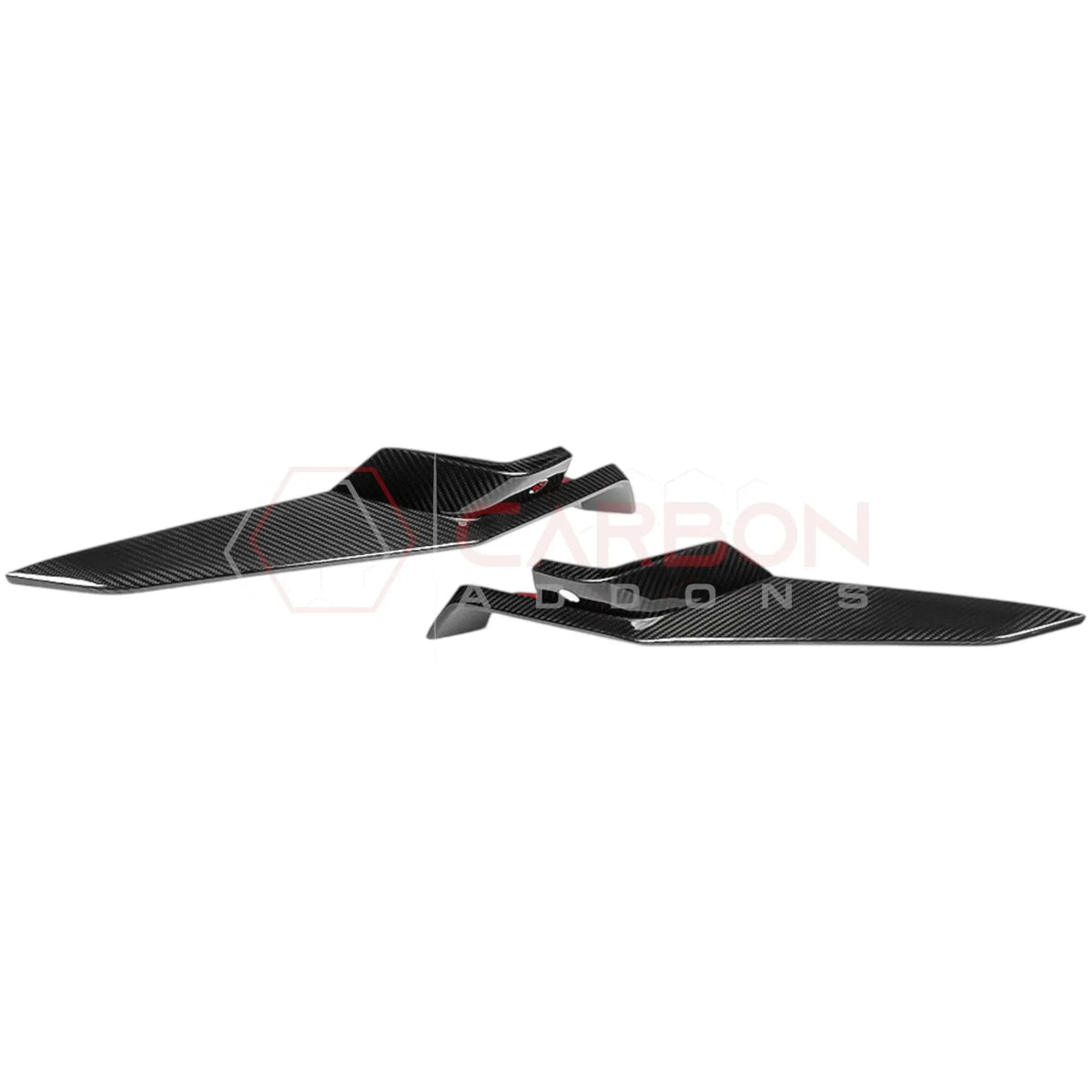 C8 Corvette Z06 Real Carbon Fiber Front Bumper Grille Trims | Cover or Direct Replacement (2023+)