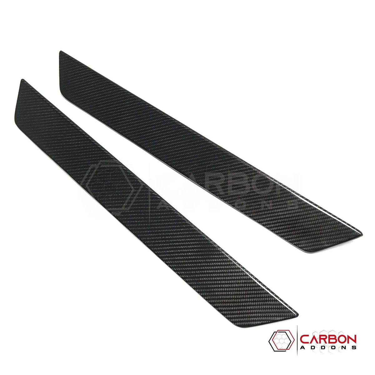 C8 Corvette Real Carbon Fiber Door Sill Plate Covers | Interior Upgrade (2020–2027)