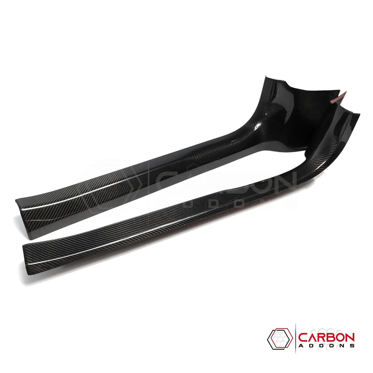 C8 Corvette Real Carbon Fiber Inner Door Sill Panel Covers | Interior Overlay (2020–2027)