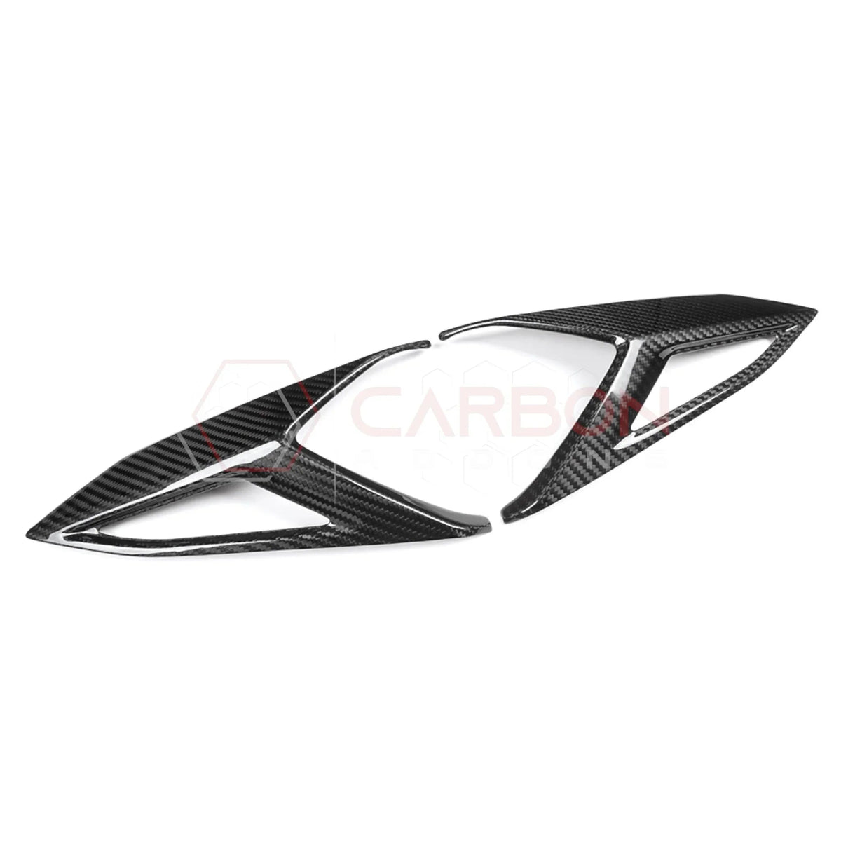 C8 Corvette Rear Taillight Side Lamp Frame Cover – Real Dry Carbon Fiber (2020–2027 Stingray, Z51, Z06, ZR1, HTC & Coupe)