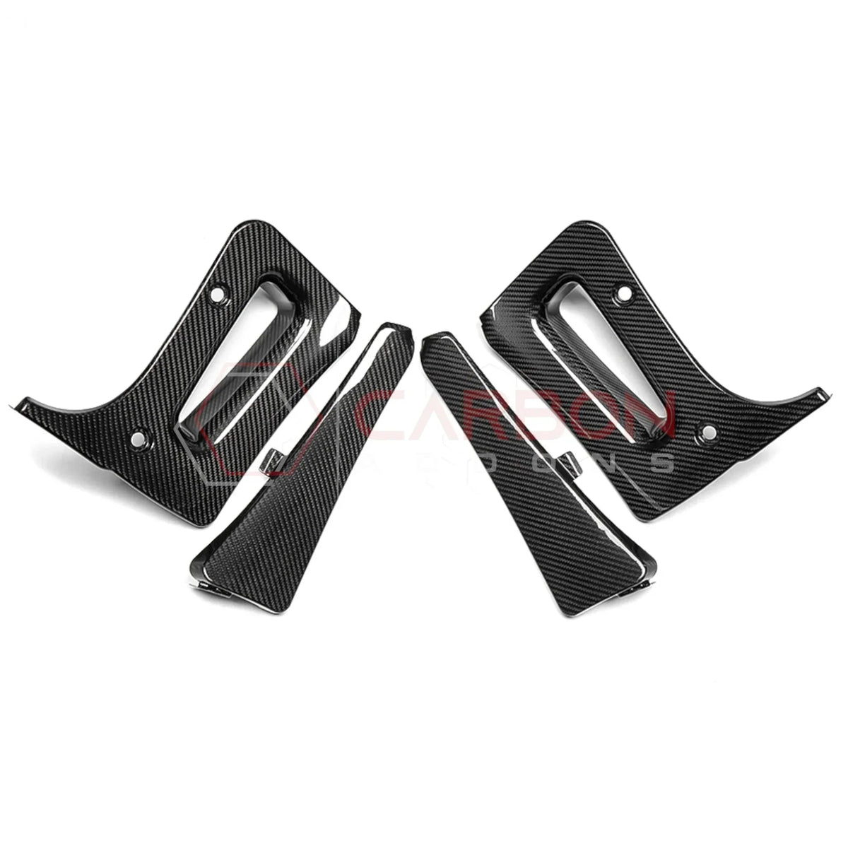 C8 Corvette Z06 & E-Ray 2022-2027 Extended Splash Guards | 4pcs Real Carbon Fiber Mud Flaps Set