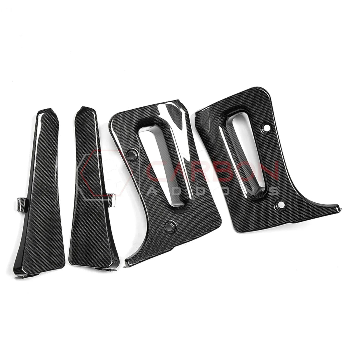 C8 Corvette Z06 & E-Ray 2022-2027 Extended Splash Guards | 4pcs Real Carbon Fiber Mud Flaps Set
